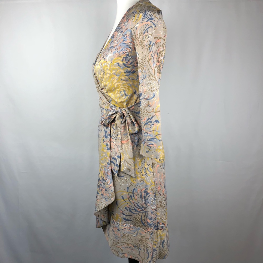BCBGMaxAzria Multicolor Wrap Dress - Picture 3 of 8